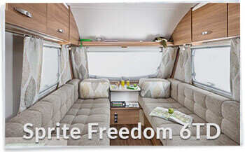 Sprite Freedom 6TD caravan interior