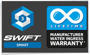 Swift SMART 3 and lifetime water ingress warranty logo
