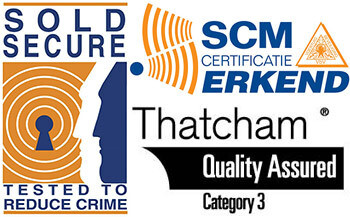 Security approval standard logos including Sold Secure