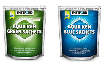 Thetford Aqua Kem Green and Blue Sachets