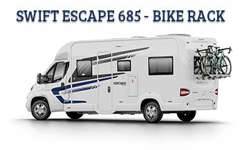 Swift Escape 685 with Thule Bike Rack