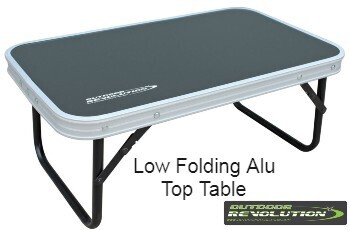 low folding alu top camp table