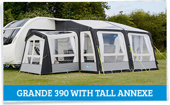 Kampa Rally AIR Pro Grande 390 with Tall Annexe