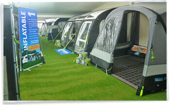 Kampa awning showroom