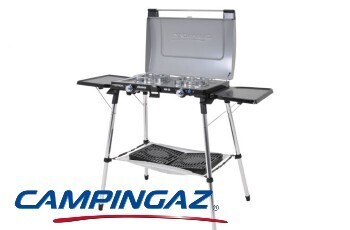 camping gaz series 600 sg double burner and grill with stand