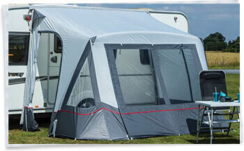 Westfield Outdoors caravan awning installed on a caravan