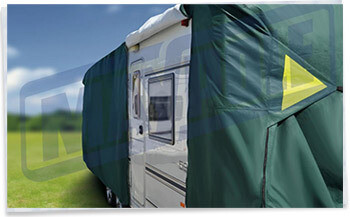 Caravan fitted with Maypole Caravan Cover