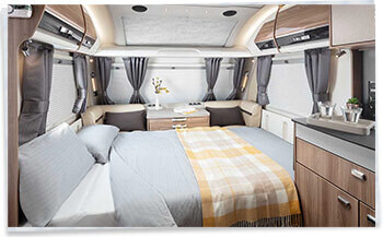 Swift Elegance Grande 655 made up front bedroom