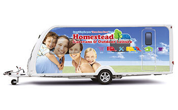 Homestead Caravans full wrap demonstrator caravan