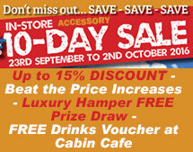 In-Store 10-Day Accessory Sale - 23rd Sep to 02 Oct 2016