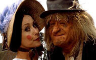 Worzel Gummidge Aunt Sally posing for photo